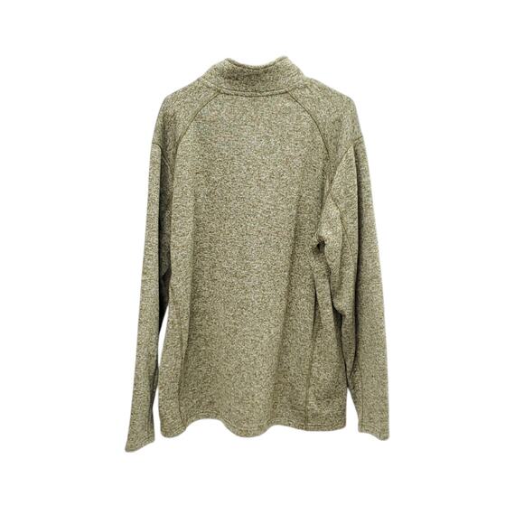 EDDIE BAUER Men's Olive Green Fleece Pullover 3/4 Zip Popover Jacket - Picture 7 of 10